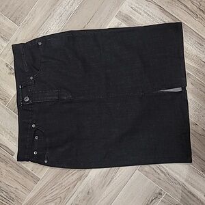 Ralph Lauren black jean skirt pencil 2